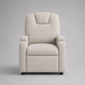 Poltrona 80 x 90 x 100 cm in tessuto poliestere beige con schienale alto imbottito e struttura in legno multistrato